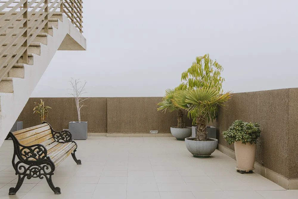 Terraza común, departamento Carmen 616