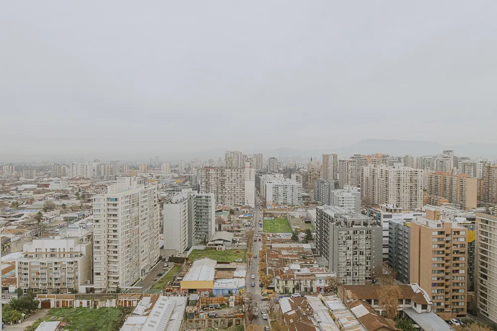 Vista panorámica de Santiago, departamento Carmen 616