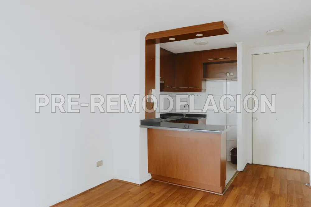 Cocina abierta al living, departamento Coquimbo 1331