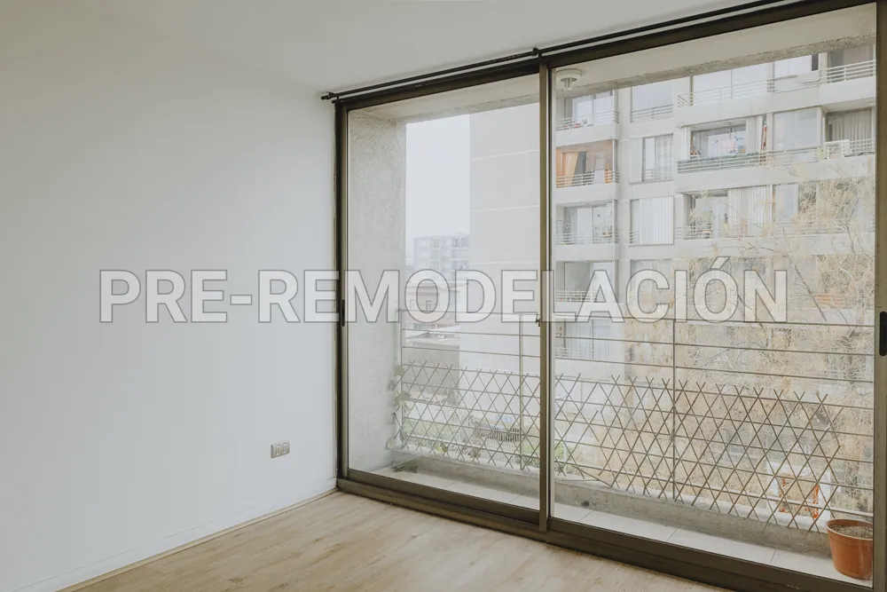 Dormitorio con ventanal a la terraza, departamento Coquimbo 1331