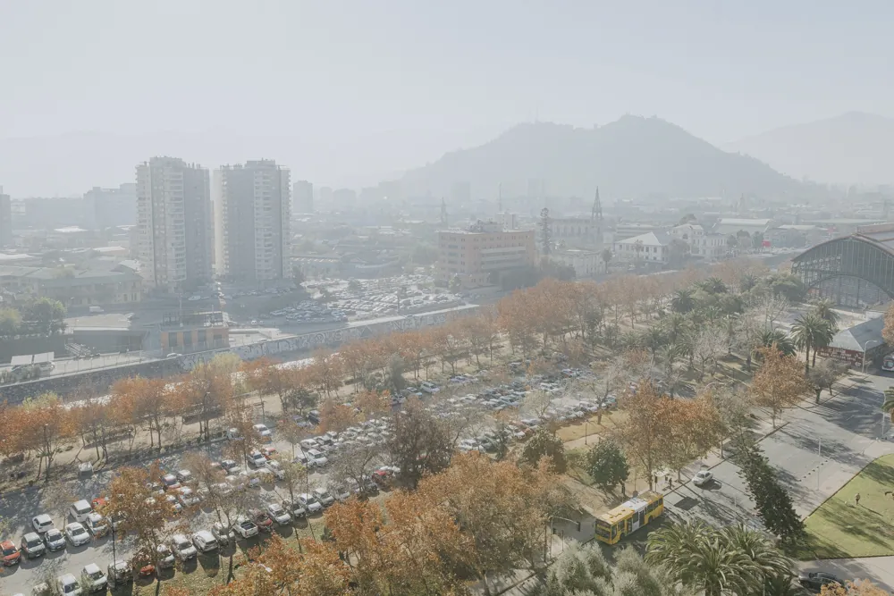 Vista a la ciudad y la cordillera, departamento Mapocho 1450