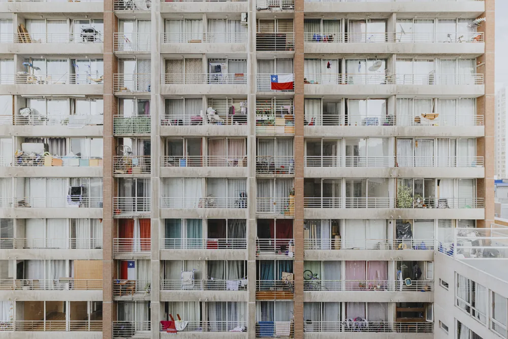 Vista a edificios vecinos, departamento Morandé 580