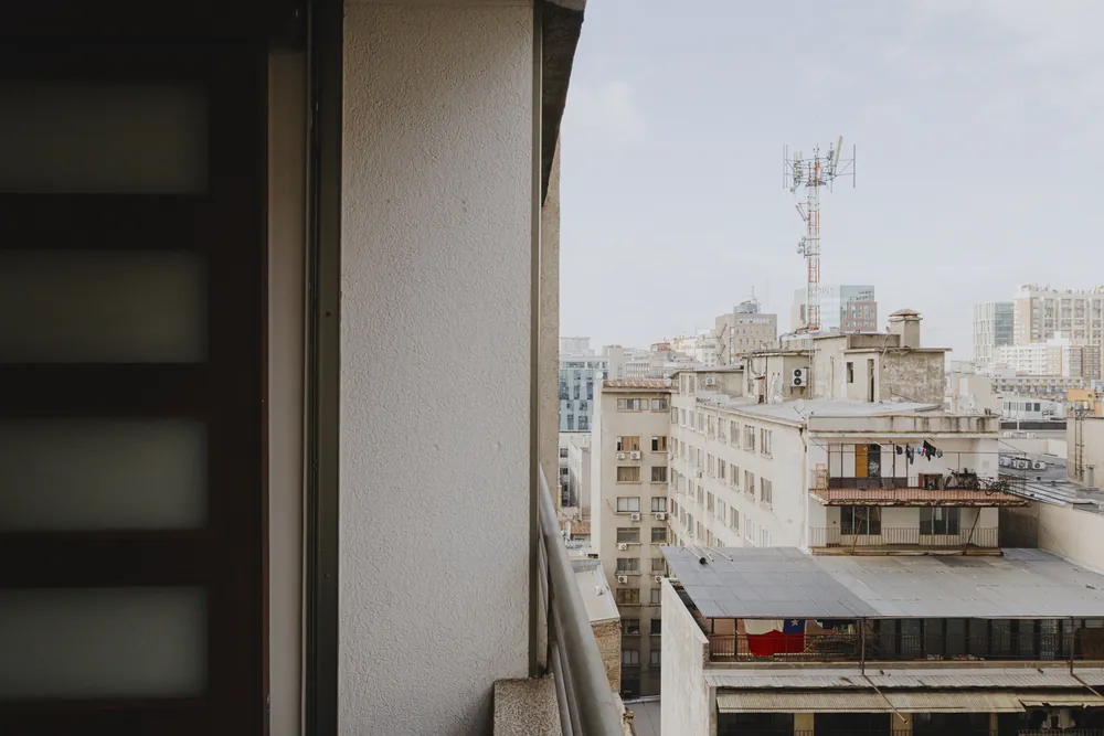 Terraza, otra vista, departamento Morandé 580
