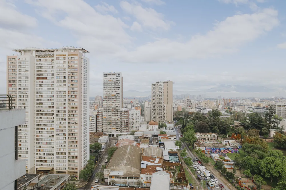 Vista a la ciudad desde el piso 22, departamento Nataniel Cox 599