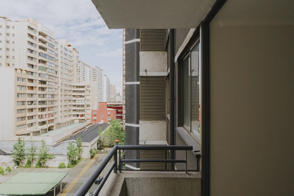Terraza con vista a la ciudad, departamento San Francisco 265