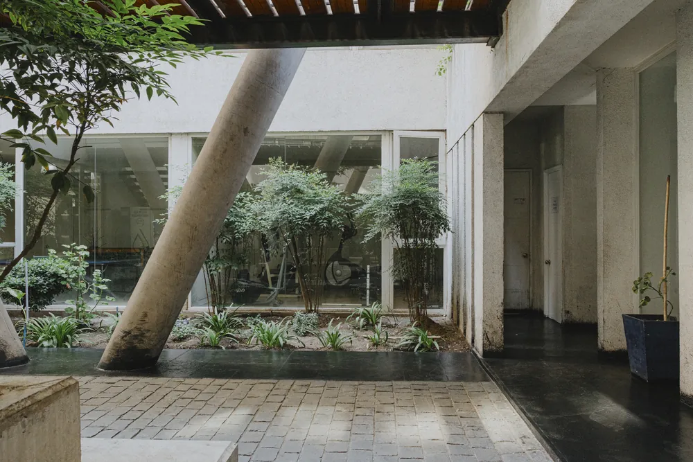 Jardín interior del edificio, departamento Tarapacá 1324