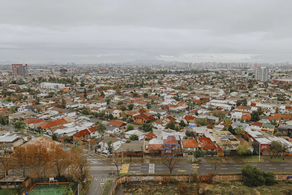 Vista a la ciudad desde el piso 20, departamento Vicuña Mackenna 2585